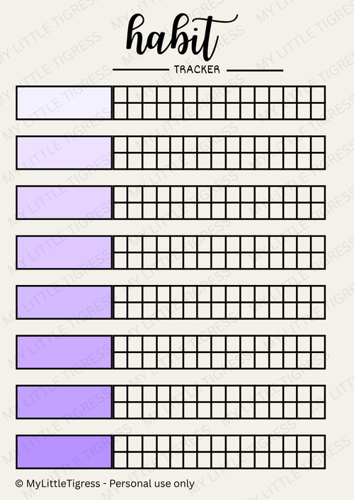 Habit Tracker Worksheet
